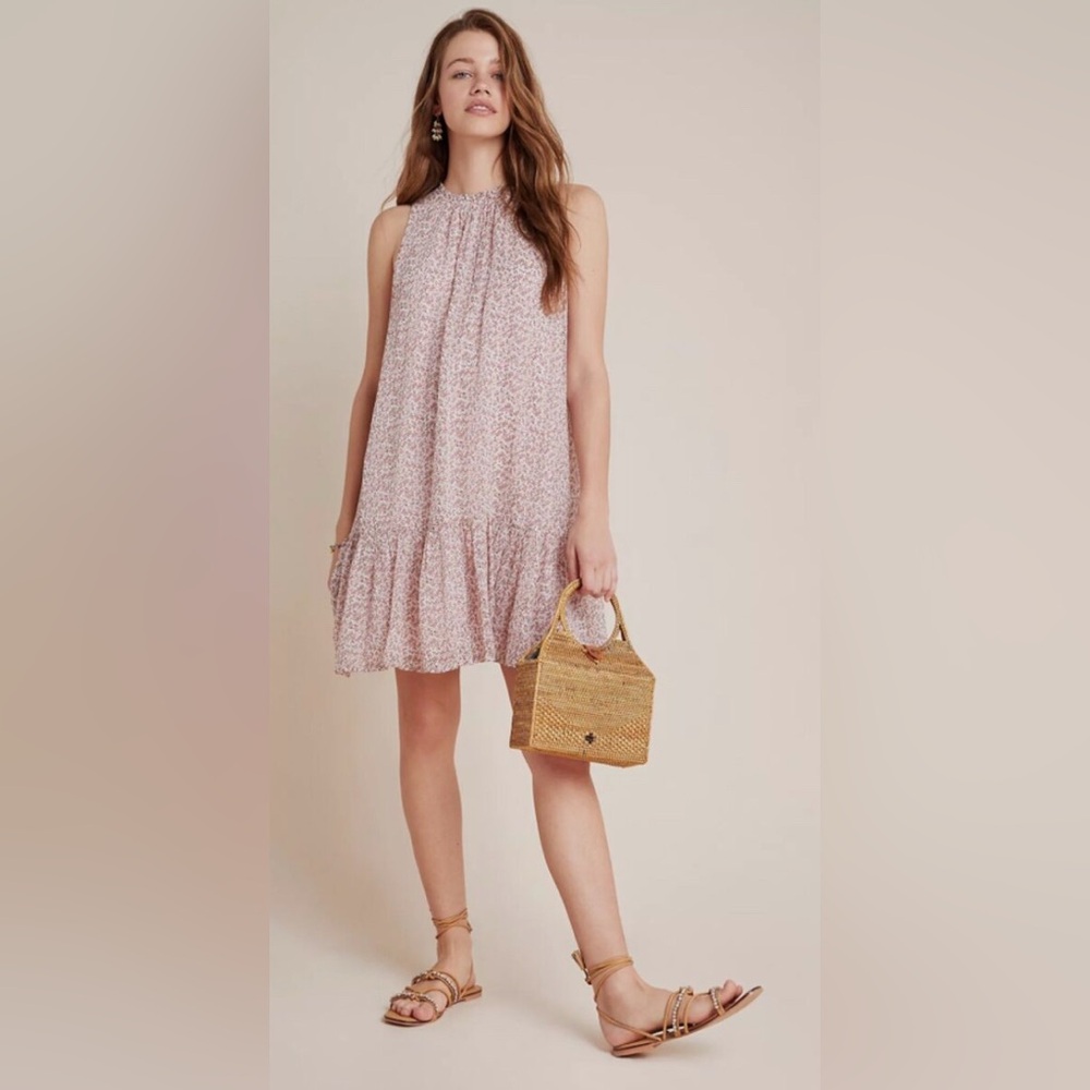 Anthropologie Natalie Flounced Tunic Dress